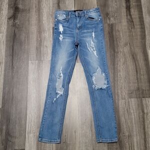Akira Chicago Black Label Destroyed Skinny Jeans